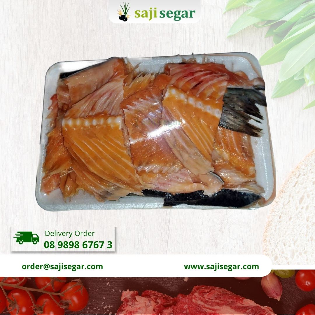 tetelan salmon Triming 1kg / Ikan Salmon Tetelan Campur